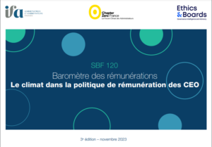Communiqué de Presse – Les objectifs climat dans la rémunération des dirigeants du SBF 120 : 3ème baromètre IFA-Ethics&Boards-Chapter Zero France