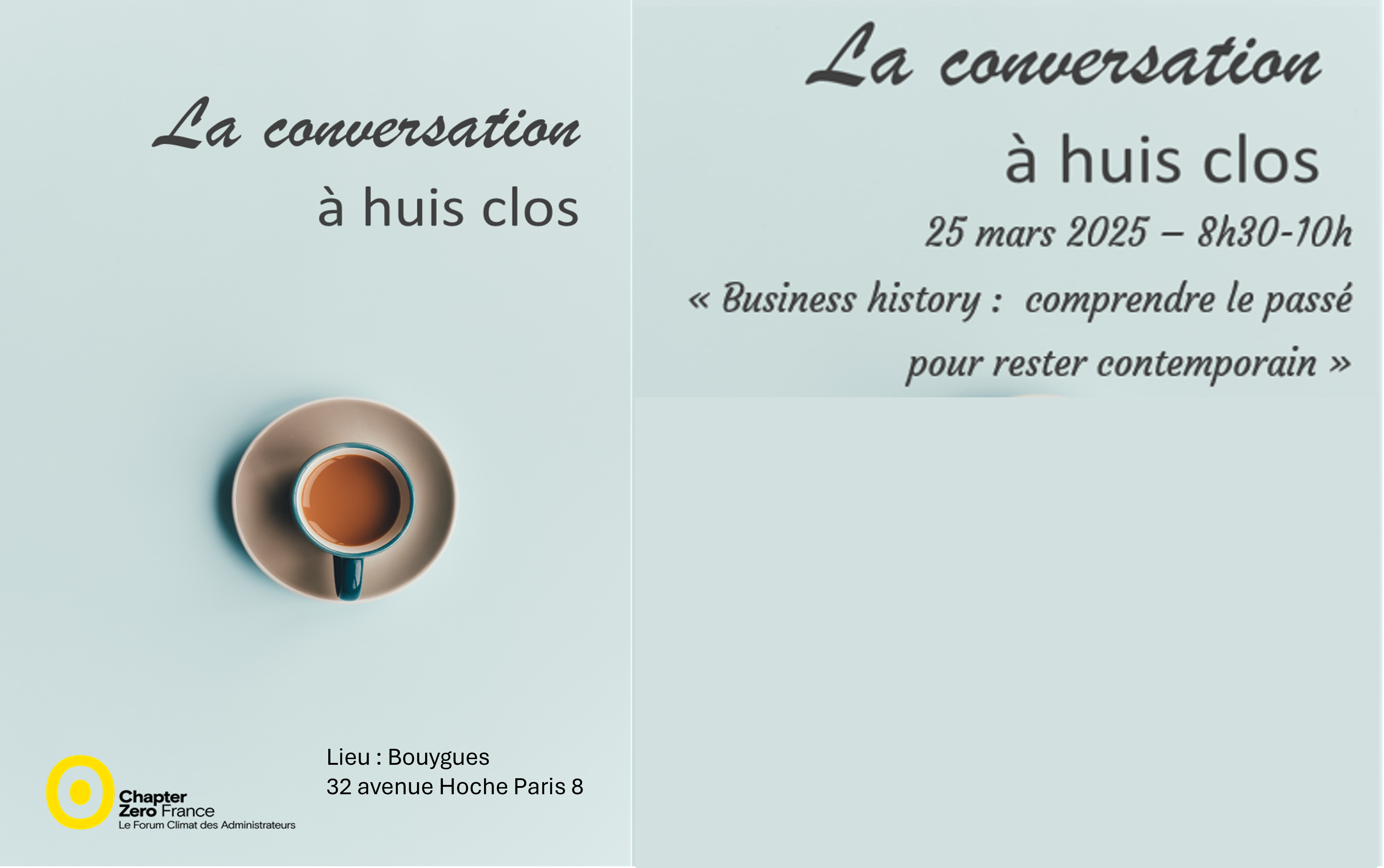 Huis Clos Administrateurs « Business history :  comprendre le passé pour rester contemporain » – 25 mars 2025 – 8h30-10h – Paris 8